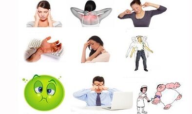 Signes et symptômes de l'ostéochondose cervicale